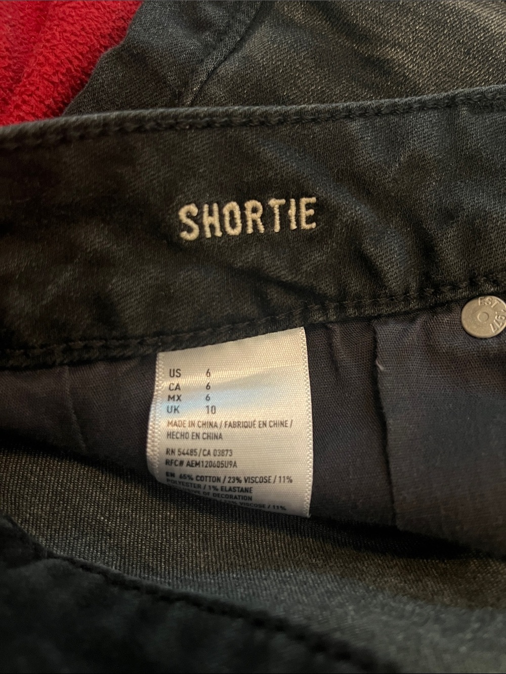 American Eagle Outfitters Black Denim Jean Shorts - Picture 4 of 4